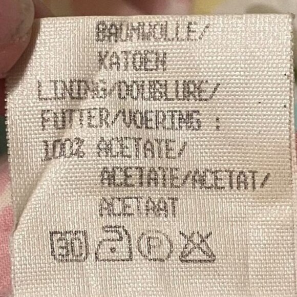 80s Vintage C&A 100% Cotton Pastel Floral High-Waisted A-Line Skirt Size M - Picture 5 of 5